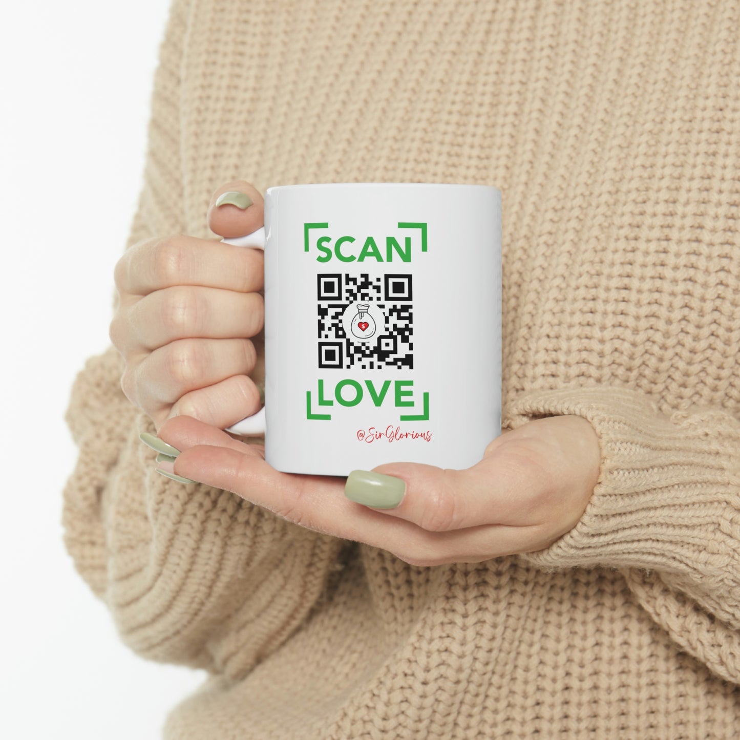 Scan Love Ceramic Mug 11oz