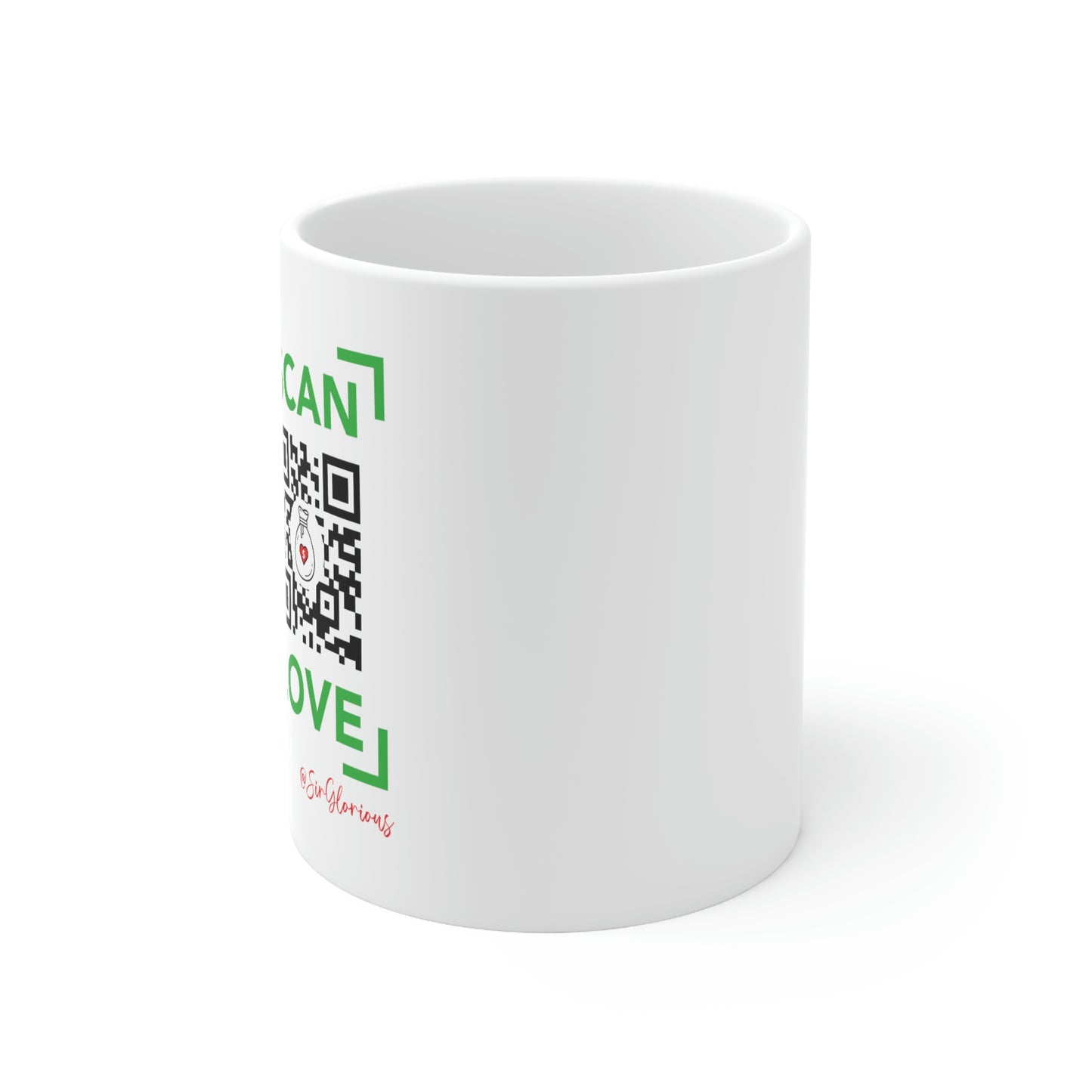 Scan Love Ceramic Mug 11oz